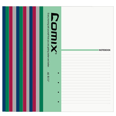 COMIX 12 copies of mixed color 30 pages A5 soft copy wireless binding notebook office stationery C4801
COMIX 12 copies of mixed color 30 pages A5 soft copy wireless binding notebook office stationery C4801