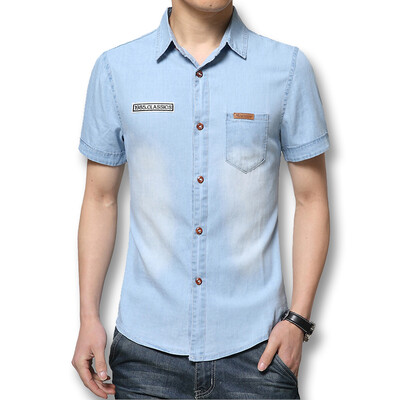 New Men Short Sleeve Shirts High Cotton Men Denim Shirts 2016 Summer Men New Shirts Casual Men Slim Fits Fashion Hot Sale 3XL
New Men Short Sleeve Shirts High Cotton Men Denim Shirts 2016 Summer Men New Shirts Casual Men Slim Fits Fashion Hot Sale 3XL