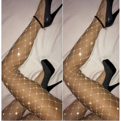 Women Crystal Rhinestone Fishnet Elastic Stockings Big Fish Net Tights Pantyhose
Women Crystal Rhinestone Fishnet Elastic Stockings Big Fish Net Tights Pantyhose