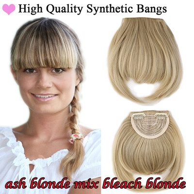 Lady Natural Hair Extension Clip In Front Hair Bangs Fringe human Straight Hair Front Hair Extensions