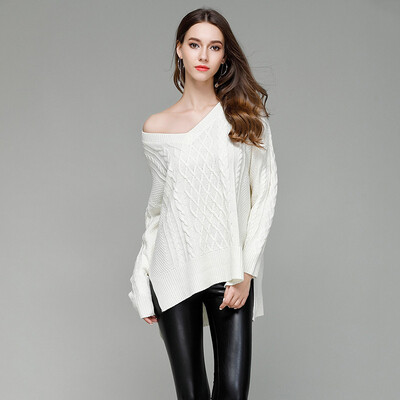 PREISEI New Autumn Winter Women Casual Elegant Loose Solid V-Neck Long Sleeve Knitted Thick Sweater Pullover Mujer
PREISEI New Autumn Winter Women Casual Elegant Loose Solid V-Neck Long Sleeve Knitted Thick Sweater Pullover Mujer