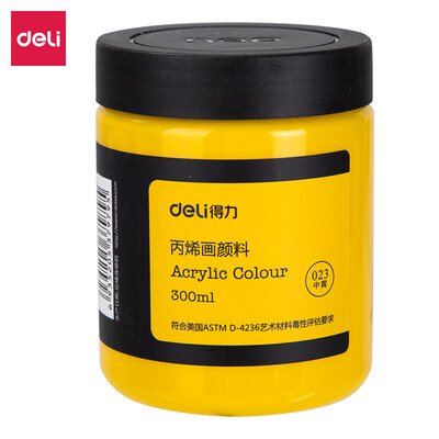Deli deli 300ml art painting acrylic paint hand-painted wall painting acrylic paint large bottle outdoor painted textile pigment 73875 medium yellow
Deli deli 300ml art painting acrylic paint hand-painted wall painting acrylic paint large bottle outdoor painted textile pigment 73875 medium yellow