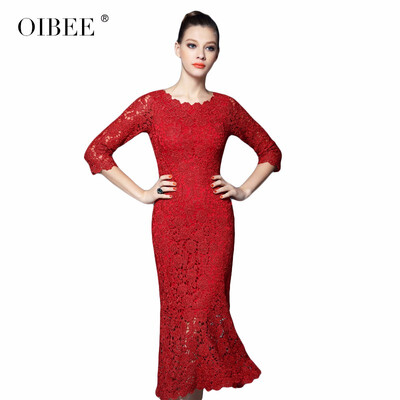 OIBEE2018 spring new lace seven-point sleeves long embroidered dress Slim bag hip dress female
OIBEE2018 spring new lace seven-point sleeves long embroidered dress Slim bag hip dress female