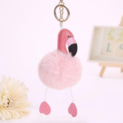 Flamingo Key Chain Ring Key Holder Handbag Car Pendant Accessories Gift