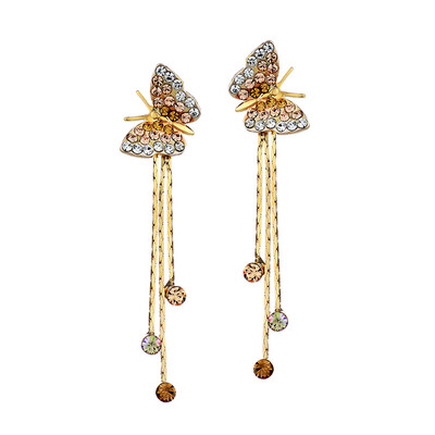 New light jewelry butterfly wing drop dew fashion tassel earrings Japanese and Korean style butterfly flash diamonds inlaid female earrings Aodeng diamond long earrings earrings accessories champagne
New light jewelry butterfly wing drop dew fashion tassel earrings Japanese and Korean style butterfly flash diamonds inlaid female earrings Aodeng diamond long earrings earrings accessories champagne