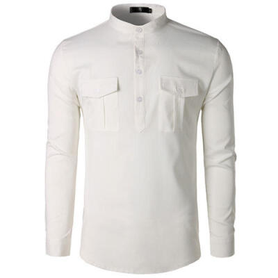 Men Long Sleeve Button Down T-shirt Tops Slim Fit Casual Dress Stylish Shirts AU
Men Long Sleeve Button Down T-shirt Tops Slim Fit Casual Dress Stylish Shirts AU