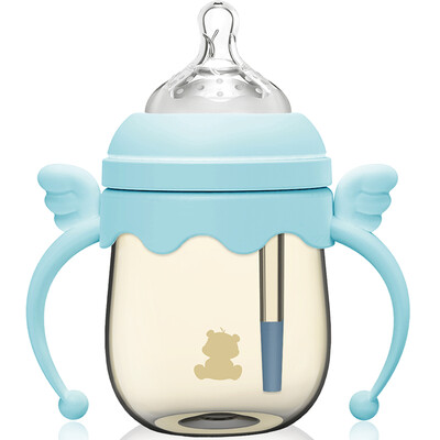 Small white bear wide mouth newborn with a handle baby PPSU sense of temperature flatulence bottle 160ML blue 09379
Small white bear wide mouth newborn with a handle baby PPSU sense of temperature flatulence bottle 160ML blue 09379