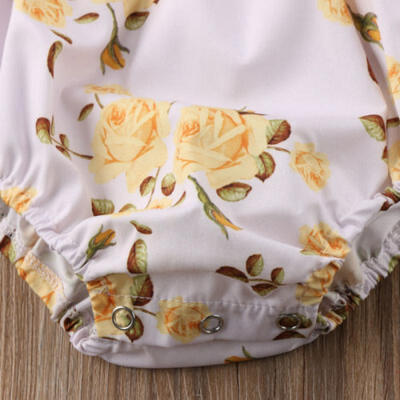 NEW Newborn Baby Girl Princess Floral Romper Sleeveless Jumpsuit Outfits Clothes