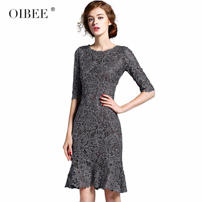 2018 autumn new womens fashion temperament lace elegant slim slimming five-point sleeves long dress
2018 autumn new womens fashion temperament lace elegant slim slimming five-point sleeves long dress