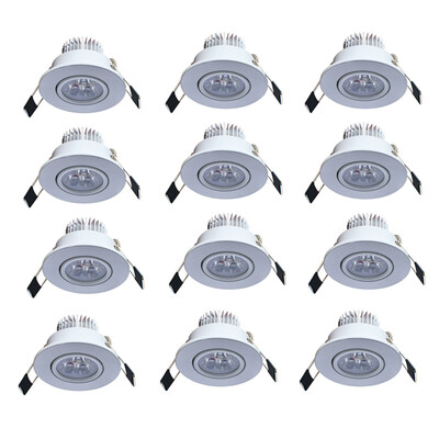 Jiawen 12pcs Lot 3W LED Downlight Warm White&Cool White Recessed LED Spot Light AC 85 - 265V
Jiawen 12pcs Lot 3W LED Downlight Warm White&Cool White Recessed LED Spot Light AC 85 - 265V