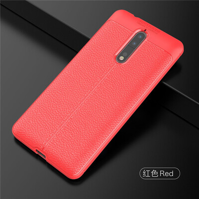 Fivice Nokia 8 case Luxury leather TPU silicone anti-fall soft shell phone case