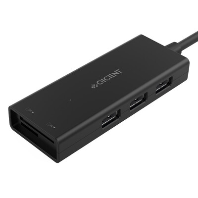 QIC CRU3-BK многофункциональный 3-портовый USB3.0 концентратор концентратора HUB с расширением считывателя карт TF / SD
QIC CRU3-BK многофункциональный 3-портовый USB3.0 концентратор концентратора HUB с расширением считывателя карт TF / SD