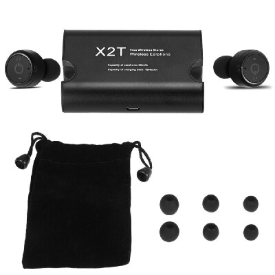 X2T True Wireless Bluetooth Headphones In-ear Stereo Bluetooth 42 Sport Headsets Music Hands-free w Mic 1500 mAh Charging Box Bl
X2T True Wireless Bluetooth Headphones In-ear Stereo Bluetooth 42 Sport Headsets Music Hands-free w Mic 1500 mAh Charging Box Bl
