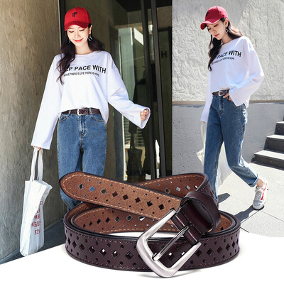HAUTTON leather belt ladies leather Korean version of the simple belt decoration fashion pin buckle thin waist belt 918250516 alloy buckle dark brown belt
HAUTTON leather belt ladies leather Korean version of the simple belt decoration fashion pin buckle thin waist belt 918250516 alloy buckle dark brown belt