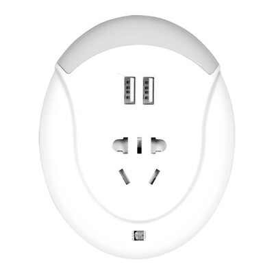 Breeze kyfen QF-Y1C intelligent light control night light socket converter creative energy saving with protection door dual USB
Breeze kyfen QF-Y1C intelligent light control night light socket converter creative energy saving with protection door dual USB
