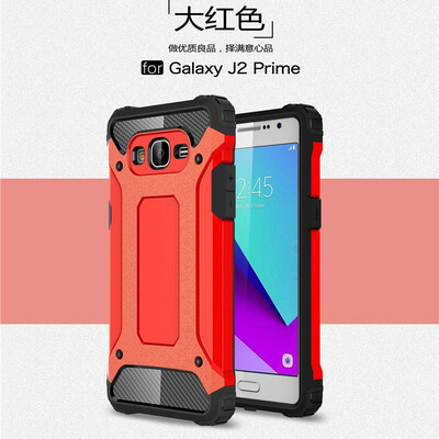 Fivice Samsung Galaxy J2 Prime case Luxury Silicone Diamond Armor PC Hard Shell Phone Case