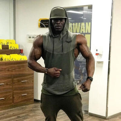 Gym Mens Sleeveless Hoodie Hooded Sweatshirt Sport Sweater Tops Shirts Vest AU