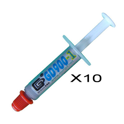 GD Brand 10 Pieces GD900-1 Heat Sink Compound Thermal Grease Paste Silicone Containing Silver Gray Net Weight 1 Gram 6.0W/-K SSY1
GD Brand 10 Pieces GD900-1 Heat Sink Compound Thermal Grease Paste Silicone Containing Silver Gray Net Weight 1 Gram 6.0W/-K SSY1