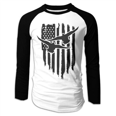 American Flag Duck Hunter Classic Mens Long Sleeve Raglan T Shirt Round-Neck Jersey Shirt for Men
American Flag Duck Hunter Classic Mens Long Sleeve Raglan T Shirt Round-Neck Jersey Shirt for Men