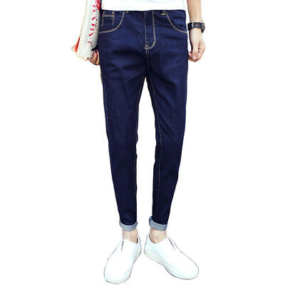 (MSEK) men's denim nine pants pants thin stretch jeans NZK3636 blue 36