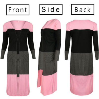 Women Slim Long Coat Trench Jacket Overcoat Outwear Casual OL Tops Outwear