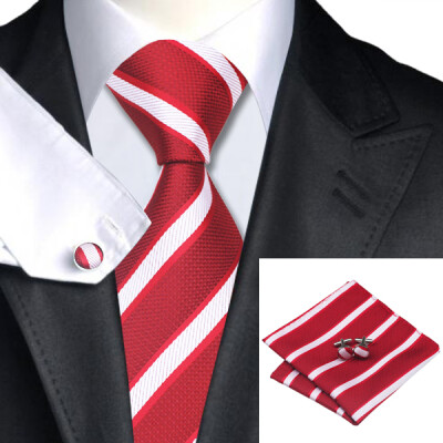 N-0493 Vogue Men Silk Tie Set Red Stripe Necktie Handkerchief Cufflinks Set Ties For Men Formal Wedding Business wholesale
N-0493 Vogue Men Silk Tie Set Red Stripe Necktie Handkerchief Cufflinks Set Ties For Men Formal Wedding Business wholesale