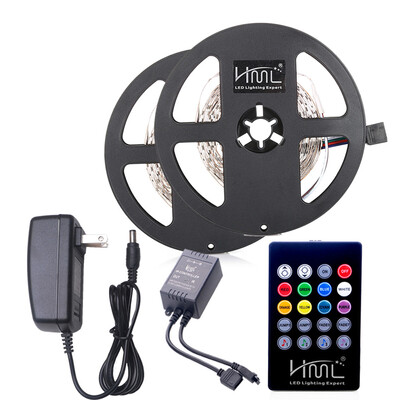 HML 2pcs 5M 24W RGB 2835 300 LED Strip Light - RGB COLOR with IR 20 Keys Music Remote Control&US Adapter
HML 2pcs 5M 24W RGB 2835 300 LED Strip Light - RGB COLOR with IR 20 Keys Music Remote Control&US Adapter