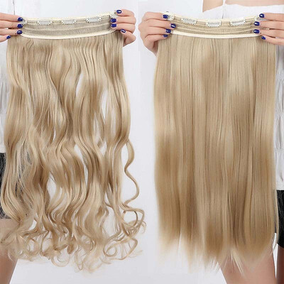 Synthetic Fiber Clips in on Hair Extension 34 Full Head One Piece 5 Clips Long Silky Curly Wavy
Synthetic Fiber Clips in on Hair Extension 34 Full Head One Piece 5 Clips Long Silky Curly Wavy