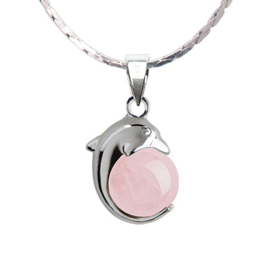 Stone (istone) Furong stone powder crystal pendant 925 silver necklace stone to run dolphins hold beads
Stone (istone) Furong stone powder crystal pendant 925 silver necklace stone to run dolphins hold beads