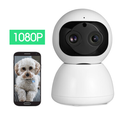 Wireless IP Camera 1080P with Dual-lens Telephoto & Wide-angle 360 Degree Viewing 2 Way Audio Smart WIFI Camera Panoramic Cam Moti
Wireless IP Camera 1080P with Dual-lens Telephoto & Wide-angle 360 Degree Viewing 2 Way Audio Smart WIFI Camera Panoramic Cam Moti