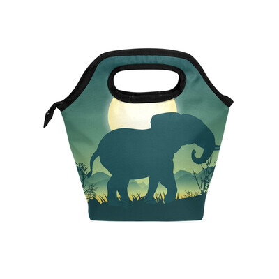 Lunch Tote Bag Moonlight And Elephant Travel Picnic Insulated Lunch Handbags Portable Zipper Lunch Bag Box
Lunch Tote Bag Moonlight And Elephant Travel Picnic Insulated Lunch Handbags Portable Zipper Lunch Bag Box