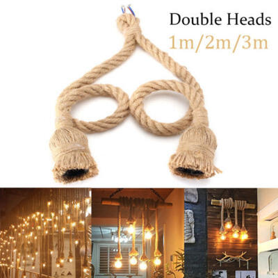 E27 Industrial Pendant Lamp Vintage Edison Hemp Rope Ceiling Light Fixture NEW
E27 Industrial Pendant Lamp Vintage Edison Hemp Rope Ceiling Light Fixture NEW