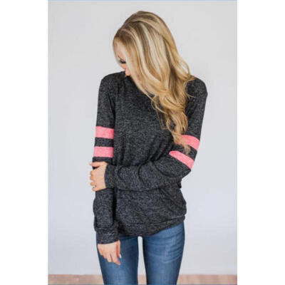 Fashion Women Ladies Autumn Winter Long Sleeve O Neck Tops Blouse T-shirt