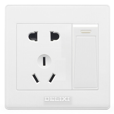 Delixi (DELIXI) switch socket panel open a five-hole socket with double control switch elegant white series
Delixi (DELIXI) switch socket panel open a five-hole socket with double control switch elegant white series
