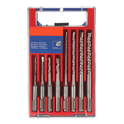 8pcs 2 Pits 2 Slots SDS Shank YG8 Carbide Masonry Drills Rotary Hammer Impact Drill Bits Set for Drilling Concrete Brick Tile 5mm-
8pcs 2 Pits 2 Slots SDS Shank YG8 Carbide Masonry Drills Rotary Hammer Impact Drill Bits Set for Drilling Concrete Brick Tile 5mm-