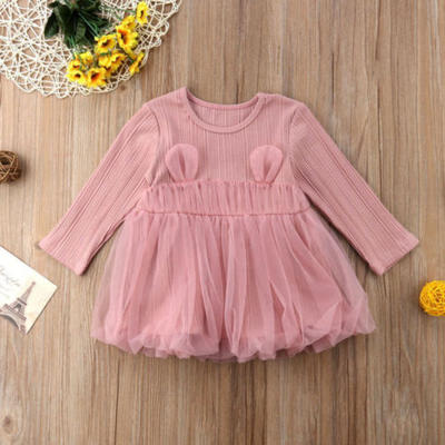 Baby Infant Girl Pageant Party Birthday Princess Wedding Tutu Flower Dress US