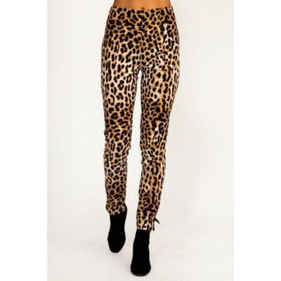 AU New Women Elastic Leopard Print Leggings Yoga Sport Gym Trousers Slim-fit