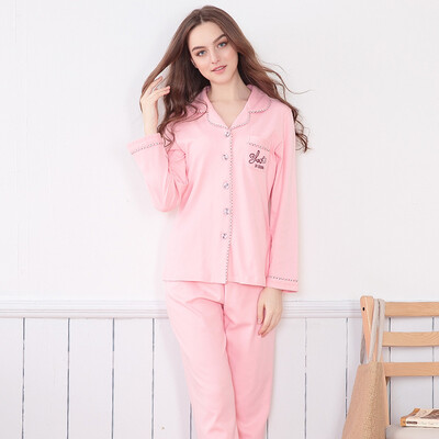 Red beans home Hodohome couple pajamas women autumn soft cotton knitted lapel long sleeve home service suit shrimp red 170 92A
Red beans home Hodohome couple pajamas women autumn soft cotton knitted lapel long sleeve home service suit shrimp red 170 92A