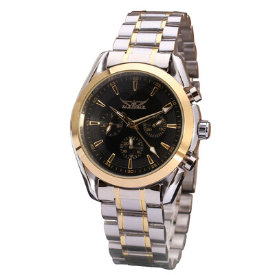 JARAGAR 055 Business Men Mechanical Watch Three Sub-Dial Date Week Display Fashion Casual Stainless Steel Strap 3ATM Waterproof Se
JARAGAR 055 Business Men Mechanical Watch Three Sub-Dial Date Week Display Fashion Casual Stainless Steel Strap 3ATM Waterproof Se