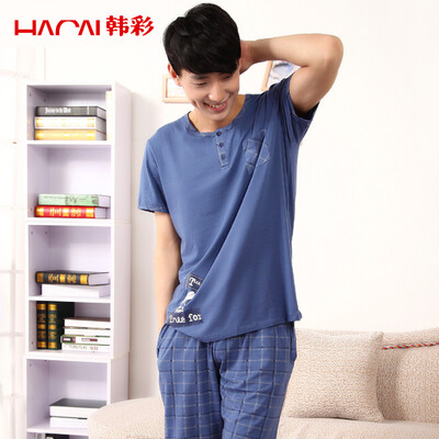 Jingdong Supermarket Han Cai HACAI pajamas mens short-sleeved modal cartoon printing home service set light gray 185110 3XL
Jingdong Supermarket Han Cai HACAI pajamas mens short-sleeved modal cartoon printing home service set light gray 185110 3XL