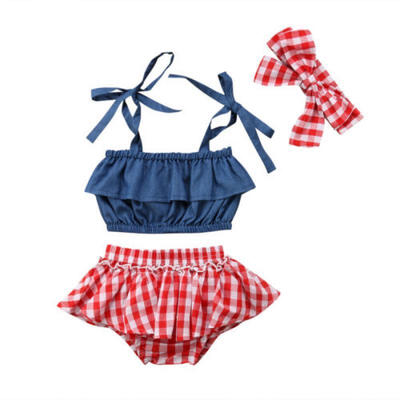 US 3pcs Newborn Baby Girl Outfits Clothes Sleeveless Top Lattice Short Pants Set
US 3pcs Newborn Baby Girl Outfits Clothes Sleeveless Top Lattice Short Pants Set