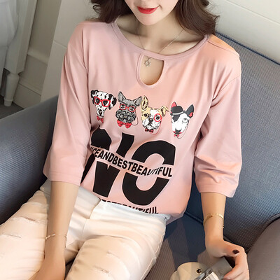 VIVAHEART Korean version of the five-point sleeper hollow T-shirt loose print pattern underwear coat tide tide VWTD173131 pink
VIVAHEART Korean version of the five-point sleeper hollow T-shirt loose print pattern underwear coat tide tide VWTD173131 pink