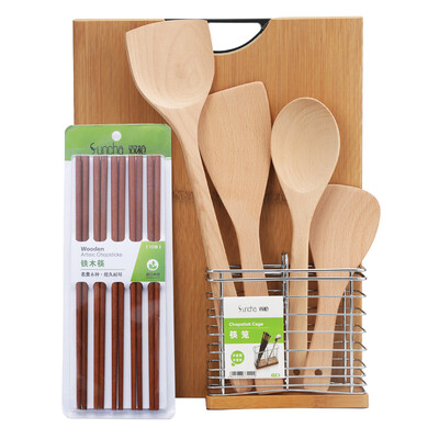 Suncha Kitchenware Set 7pcs chopping board chopsticks spoon shovel shovel chopsticks cage combination set CF2110
Suncha Kitchenware Set 7pcs chopping board chopsticks spoon shovel shovel chopsticks cage combination set CF2110