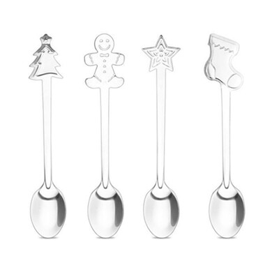 UpperX 4PCS Christmas Stainless Steel Spoon Fashion Cartoon Coffee Spoon Life Home Kitchen Utensils&Appliances random style
UpperX 4PCS Christmas Stainless Steel Spoon Fashion Cartoon Coffee Spoon Life Home Kitchen Utensils&Appliances random style