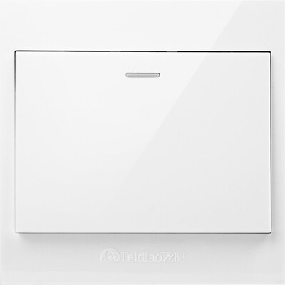 Feidiao feidiao switch socket panel open multi-control switch single open three control halfway power wall switch 86 A6 dimension square ya white 
Feidiao feidiao switch socket panel open multi-control switch single open three control halfway power wall switch 86 A6 dimension square ya white