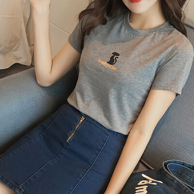 Long Yue Women&39s simple short-sleeved T-shirt kitten printed fashion wild Slim LWTD173113 gray L
Long Yue Women&39s simple short-sleeved T-shirt kitten printed fashion wild Slim LWTD173113 gray L