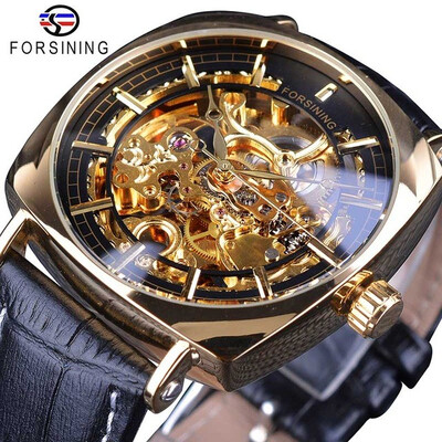 Forsining Genuine Leather Fashion Royal Luxury Gold Clock Transparent Skeleton Men Automatic Mechanical Watches Top Brand
Forsining Genuine Leather Fashion Royal Luxury Gold Clock Transparent Skeleton Men Automatic Mechanical Watches Top Brand