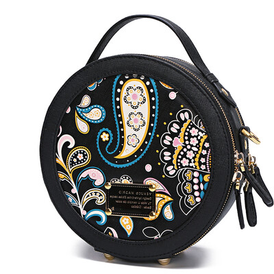 Venuco fashion retro print female bag Messenger bag small round bag mini shoulder pattern round bag M03 black
Venuco fashion retro print female bag Messenger bag small round bag mini shoulder pattern round bag M03 black