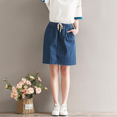 City Plus CITYPLUS Sen Department of Arts&Arts Wind tight waist stripes casual denim skirt CWQZ173250 blue
City Plus CITYPLUS Sen Department of Arts&Arts Wind tight waist stripes casual denim skirt CWQZ173250 blue