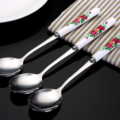 Sunshine flying song stainless steel tableware ceramic handle main dish spoon red rose three loaded 1437
Sunshine flying song stainless steel tableware ceramic handle main dish spoon red rose three loaded 1437
